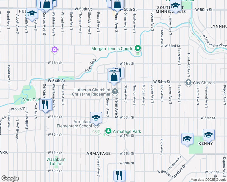 map of restaurants, bars, coffee shops, grocery stores, and more near in Minneapolis