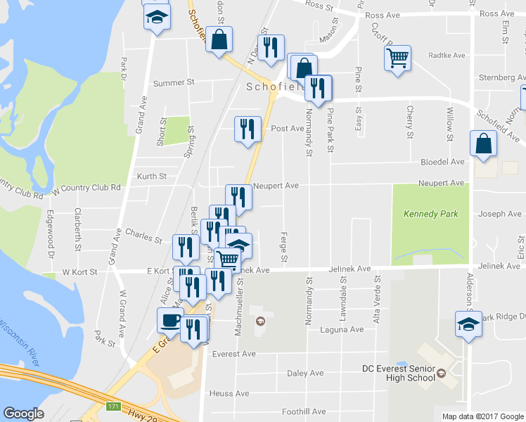map of restaurants, bars, coffee shops, grocery stores, and more near 1505 Delonay Avenue in Weston