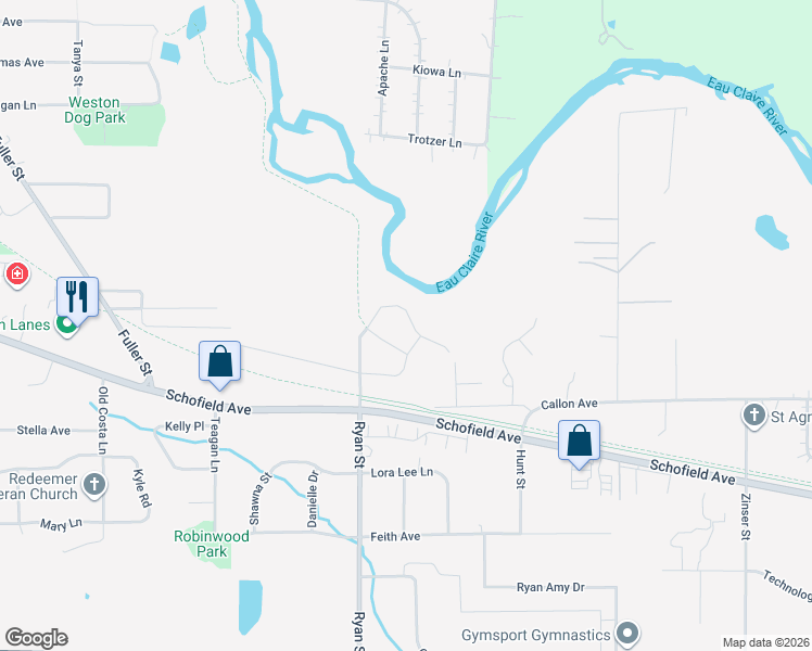 map of restaurants, bars, coffee shops, grocery stores, and more near 7203 River Trail Drive in Weston