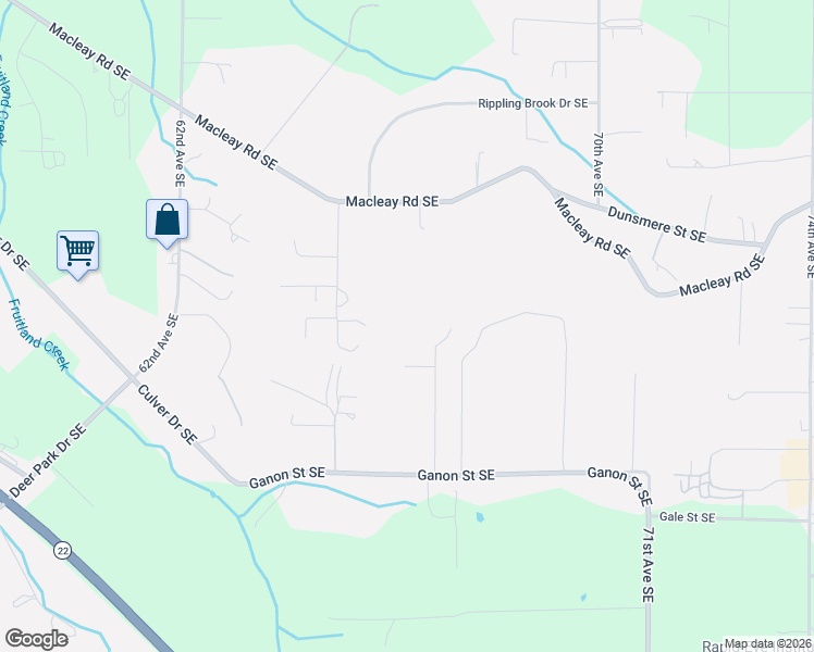 map of restaurants, bars, coffee shops, grocery stores, and more near 2505 Shipman Lane Southeast in Salem