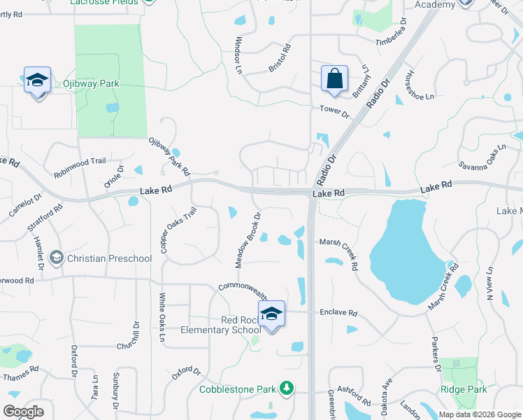 map of restaurants, bars, coffee shops, grocery stores, and more near 3000 Meadow Brook Court in Woodbury