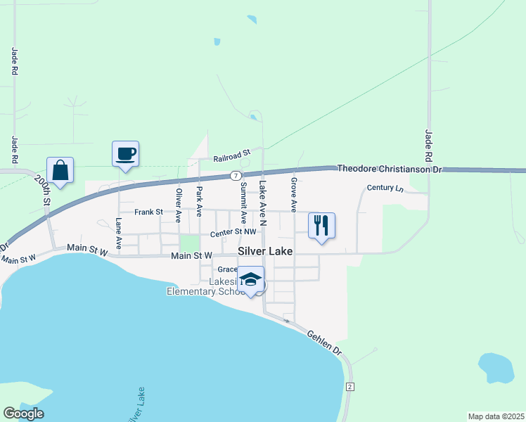 map of restaurants, bars, coffee shops, grocery stores, and more near 229 Lake Avenue North in Silver Lake