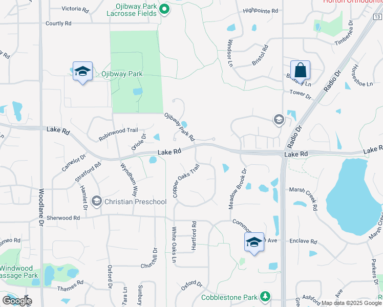 map of restaurants, bars, coffee shops, grocery stores, and more near 3002 Copper Oaks Trail in Woodbury
