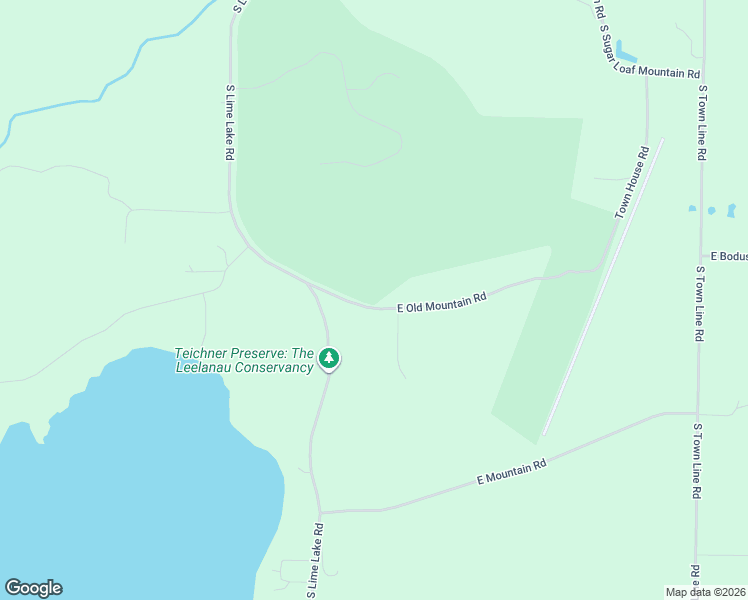 map of restaurants, bars, coffee shops, grocery stores, and more near 1723-1771 East Old Mountain Road in Leelanau