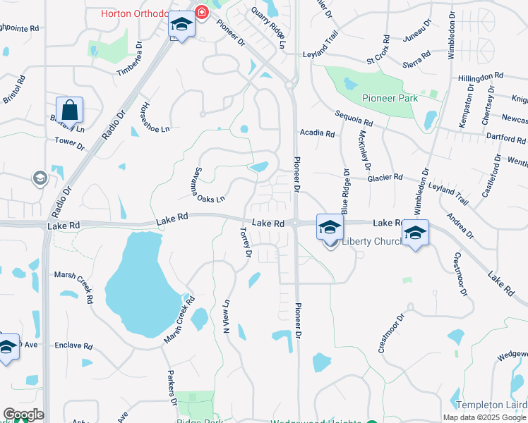 map of restaurants, bars, coffee shops, grocery stores, and more near 8630 Savanna Oaks Bay in Woodbury