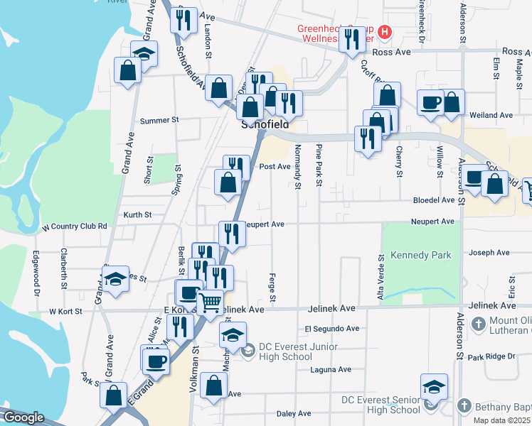map of restaurants, bars, coffee shops, grocery stores, and more near 1606 Neupert Avenue in Weston