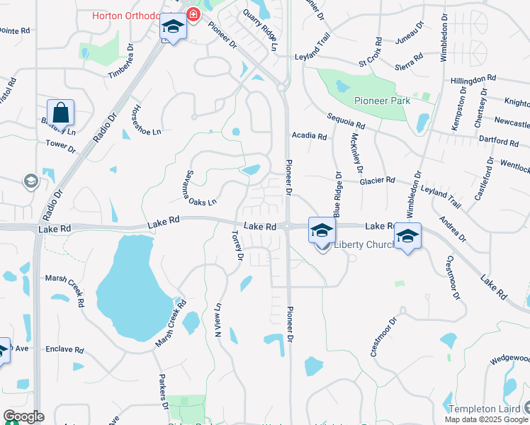 map of restaurants, bars, coffee shops, grocery stores, and more near 8630 Savanna Oaks Bay in Woodbury