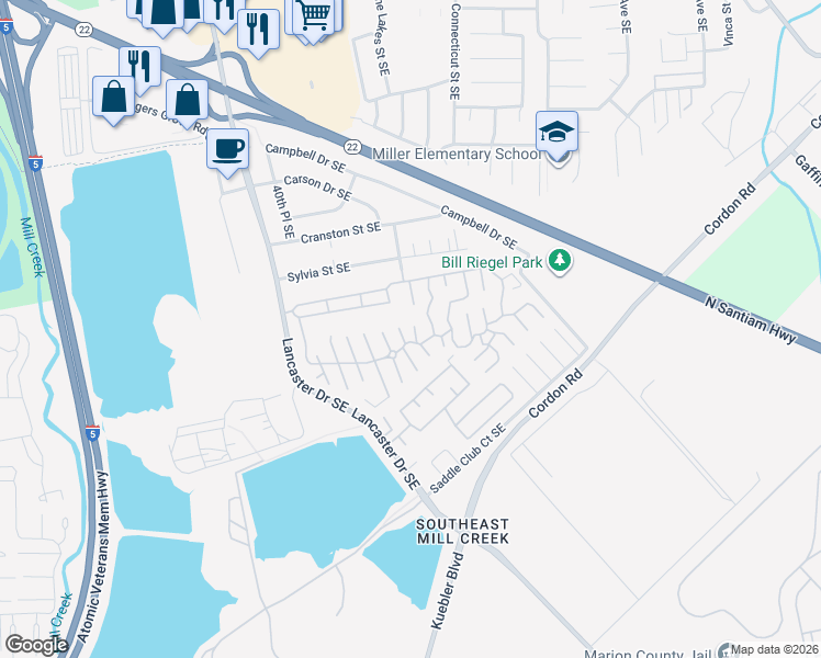 map of restaurants, bars, coffee shops, grocery stores, and more near in Salem