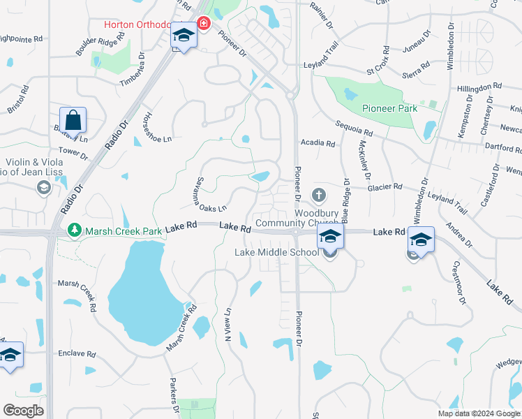 map of restaurants, bars, coffee shops, grocery stores, and more near 8633 Savanna Oaks Lane in Woodbury