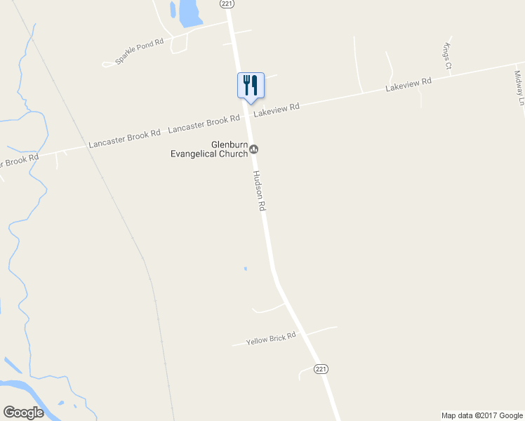 map of restaurants, bars, coffee shops, grocery stores, and more near 835 Hudson Road in Glenburn