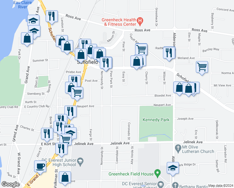 map of restaurants, bars, coffee shops, grocery stores, and more near 5501 Pine Park Street in Weston