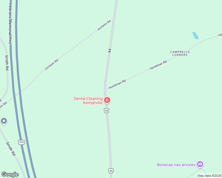map of restaurants, bars, coffee shops, grocery stores, and more near 1921 Hyndman Road in Spencerville