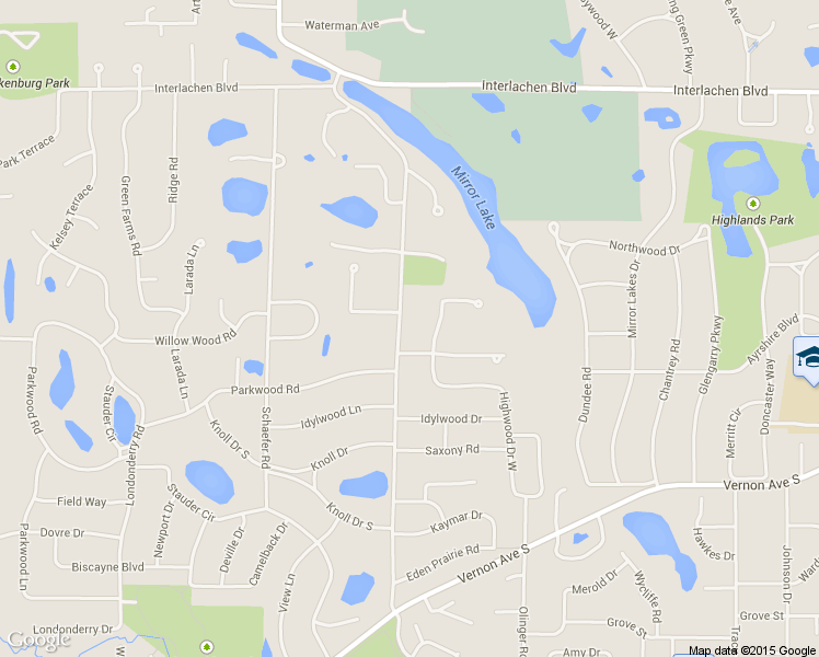 map of restaurants, bars, coffee shops, grocery stores, and more near 5315 Blake Road in Edina