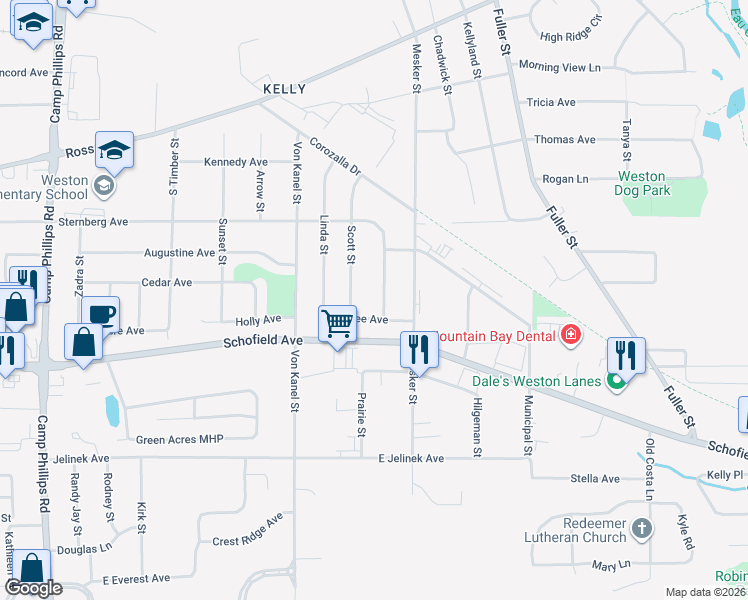 map of restaurants, bars, coffee shops, grocery stores, and more near 5510 Jean Ellen St in Weston