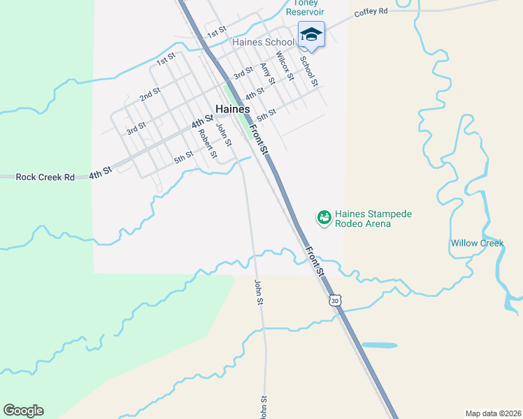 map of restaurants, bars, coffee shops, grocery stores, and more near Shurtleff Road in Haines