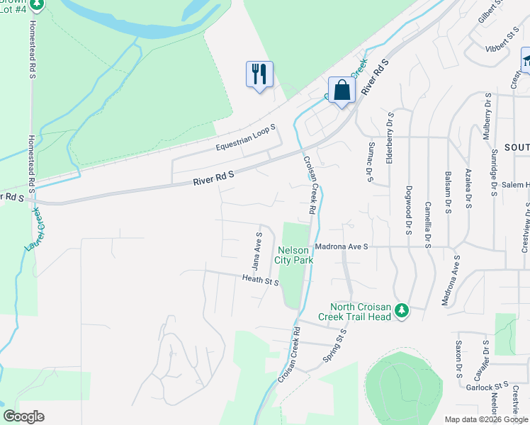map of restaurants, bars, coffee shops, grocery stores, and more near 2205 Dorchester Drive South in Salem