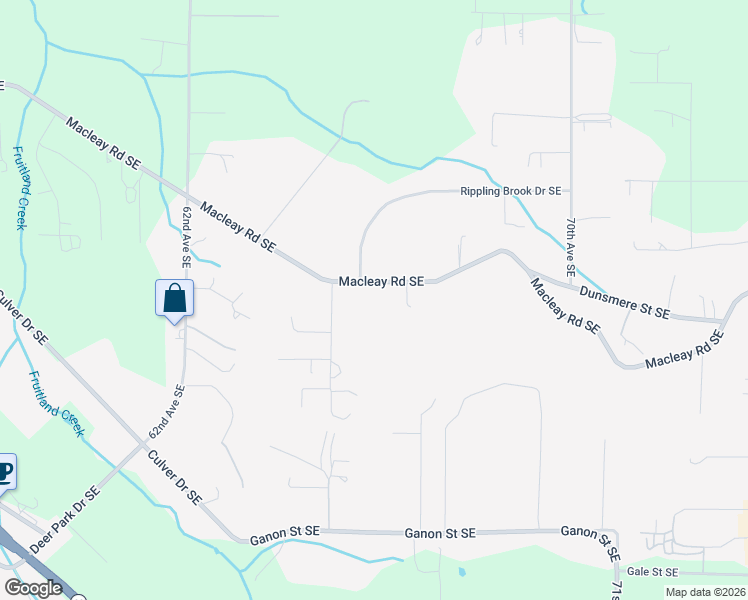 map of restaurants, bars, coffee shops, grocery stores, and more near 6522 Macleay Road Southeast in Salem