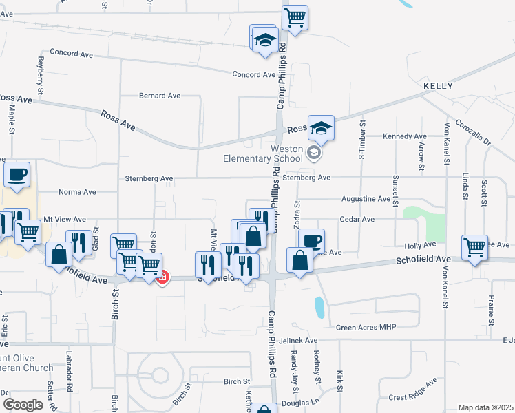 map of restaurants, bars, coffee shops, grocery stores, and more near 3912 Bayington Avenue in Weston