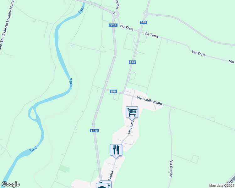 map of restaurants, bars, coffee shops, grocery stores, and more near 2 Via Fenilbruciato in Ronco Campo Canneto