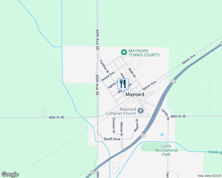 map of restaurants, bars, coffee shops, grocery stores, and more near 450 Cynthia Street in Maynard