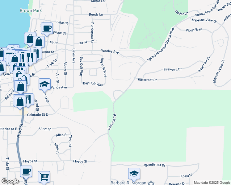 map of restaurants, bars, coffee shops, grocery stores, and more near 728 Deer Forest Drive in McCall
