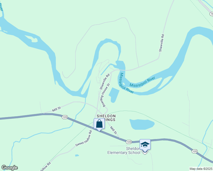 map of restaurants, bars, coffee shops, grocery stores, and more near 265 Boarding House Street in Sheldon