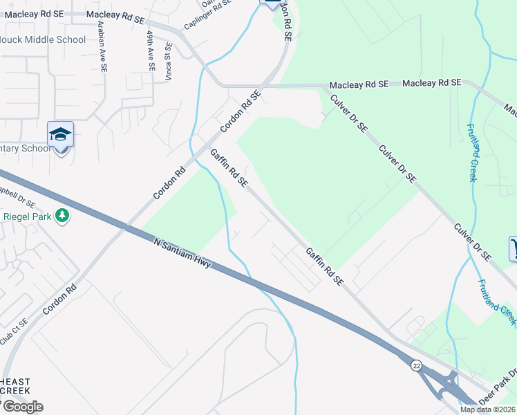map of restaurants, bars, coffee shops, grocery stores, and more near 5180 Gaffin Road Southeast in Salem
