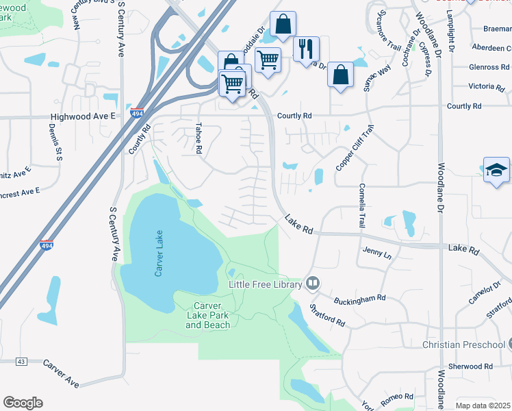 map of restaurants, bars, coffee shops, grocery stores, and more near 2747 Mallard Drive in Saint Paul