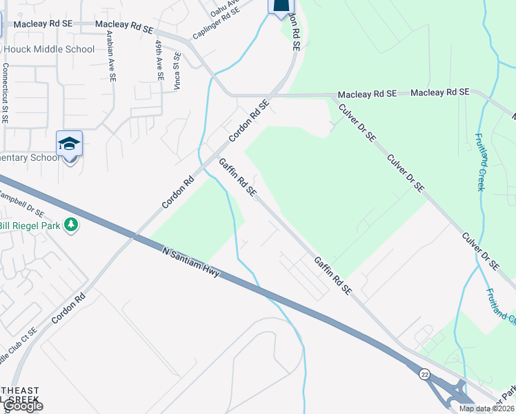 map of restaurants, bars, coffee shops, grocery stores, and more near 5180 Gaffin Road Southeast in Salem