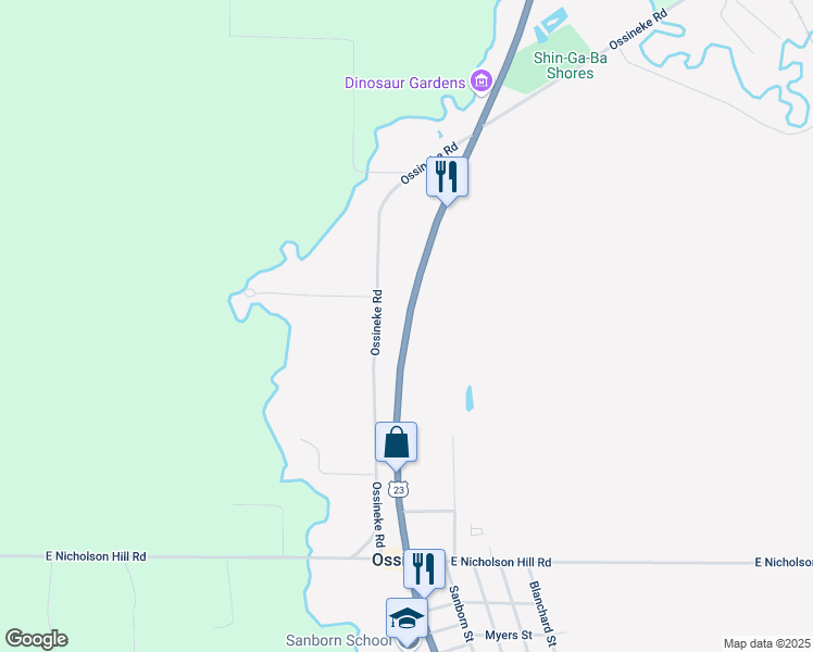 map of restaurants, bars, coffee shops, grocery stores, and more near 11610 U.S. 23 in Alpena County