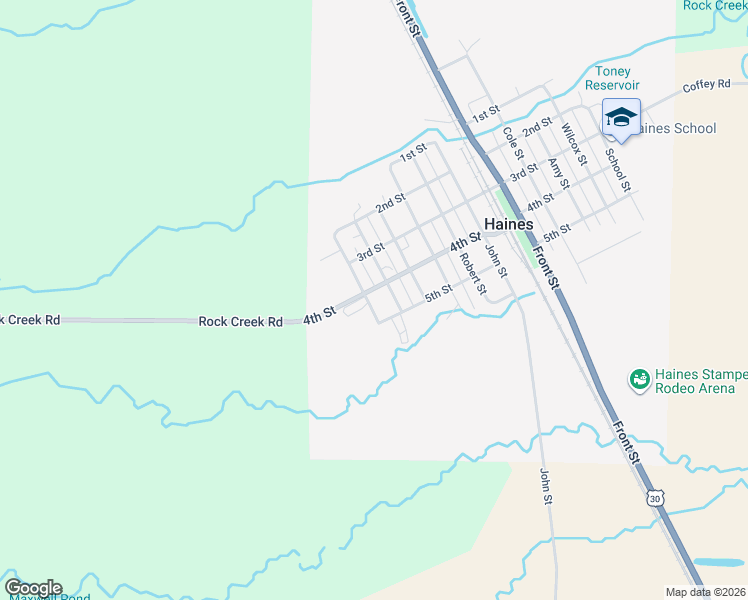 map of restaurants, bars, coffee shops, grocery stores, and more near 1645 4th Street in Haines