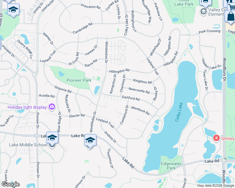 map of restaurants, bars, coffee shops, grocery stores, and more near 2696 Chertsey Drive in Woodbury