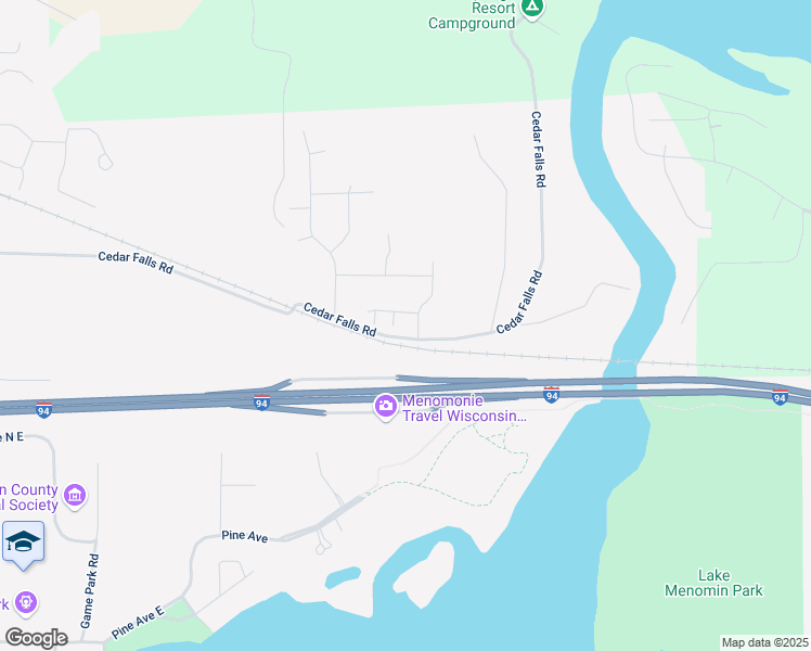 map of restaurants, bars, coffee shops, grocery stores, and more near 1961 Cypress Court in Menomonie