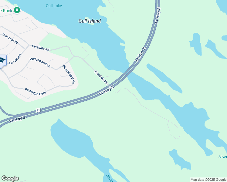 map of restaurants, bars, coffee shops, grocery stores, and more near 1025 Hewitt Street in Gravenhurst