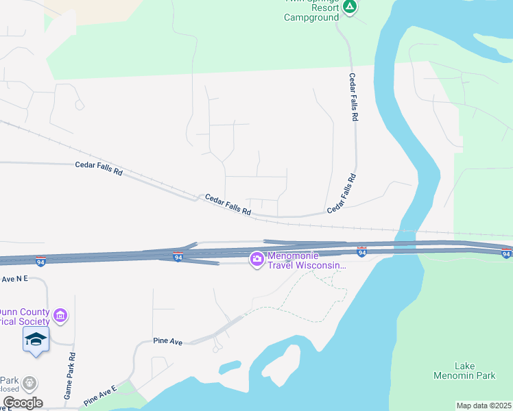 map of restaurants, bars, coffee shops, grocery stores, and more near 1961 Cypress Court in Menomonie