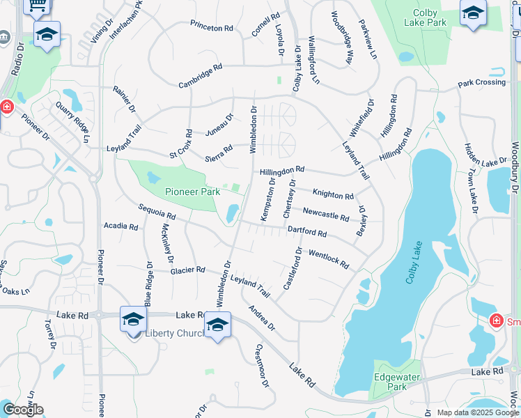 map of restaurants, bars, coffee shops, grocery stores, and more near 2696 Kempston Drive in Woodbury