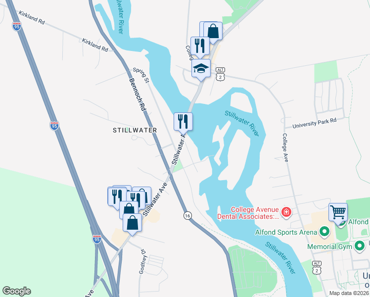 map of restaurants, bars, coffee shops, grocery stores, and more near 31 Free Street in Old Town