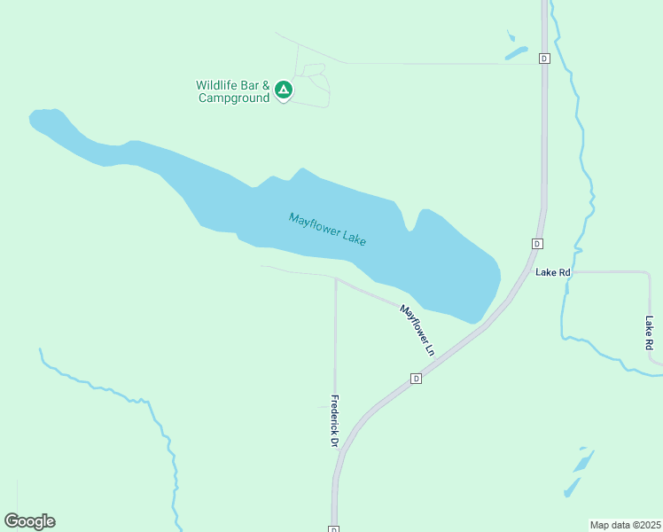 map of restaurants, bars, coffee shops, grocery stores, and more near N4596 Mayflower Lane in Birnamwood