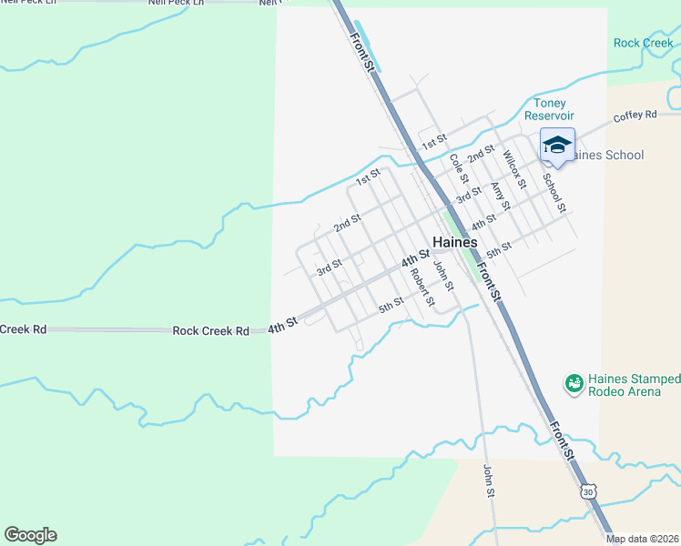 map of restaurants, bars, coffee shops, grocery stores, and more near 1545 3rd Street in Haines
