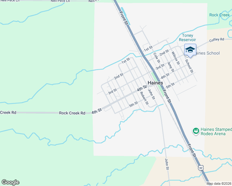map of restaurants, bars, coffee shops, grocery stores, and more near 1545 3rd Street in Haines