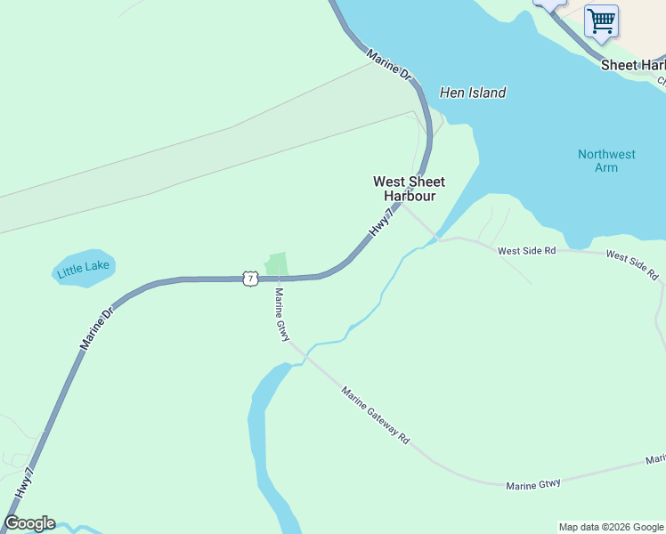 map of restaurants, bars, coffee shops, grocery stores, and more near 1 Nova Scotia Trunk 7 in Porters Lake
