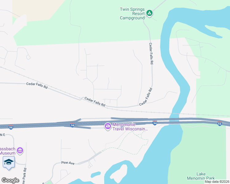 map of restaurants, bars, coffee shops, grocery stores, and more near 1933 Southridge Avenue in Menomonie