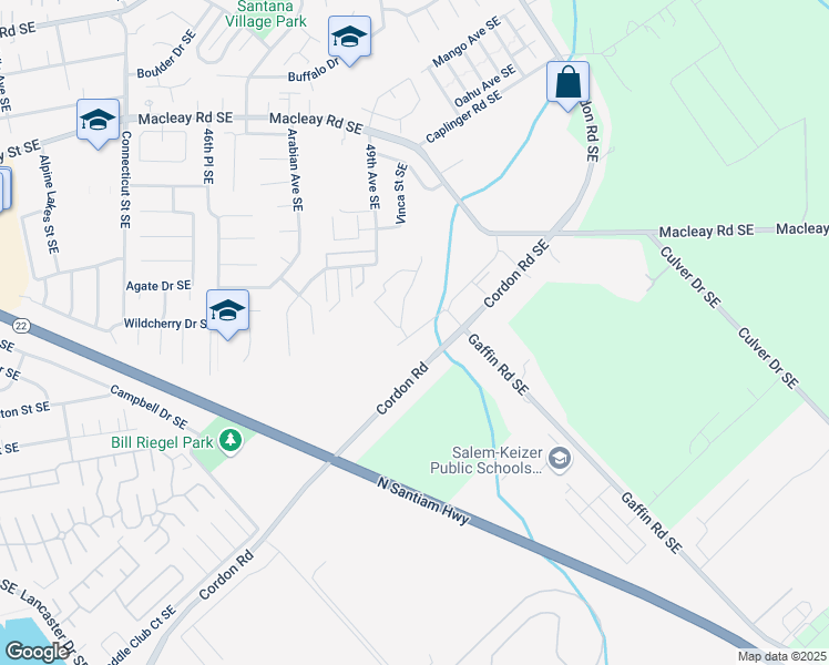 map of restaurants, bars, coffee shops, grocery stores, and more near 1565 Whitaker Drive Southeast in Salem
