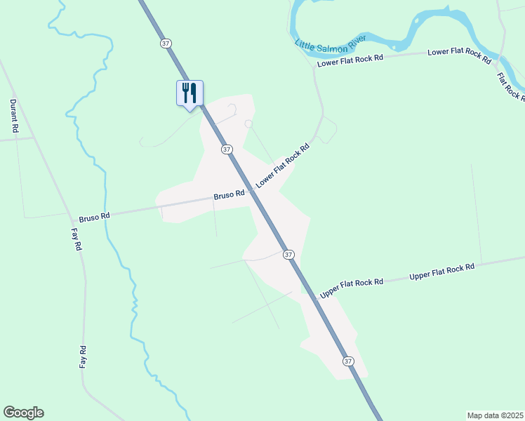 map of restaurants, bars, coffee shops, grocery stores, and more near 4474 Highway 37 in Malone