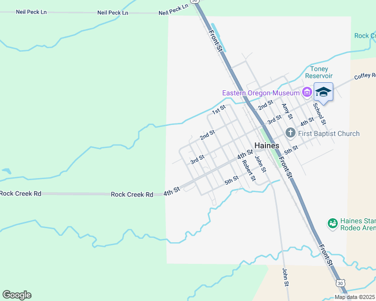 map of restaurants, bars, coffee shops, grocery stores, and more near 921 Long Street in Haines