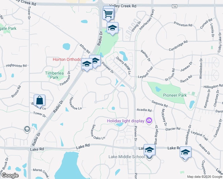 map of restaurants, bars, coffee shops, grocery stores, and more near 2507 Prairie Oak Trail in Woodbury