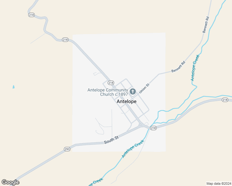map of restaurants, bars, coffee shops, grocery stores, and more near 45474 Shaniko-Fossil Highway in Antelope