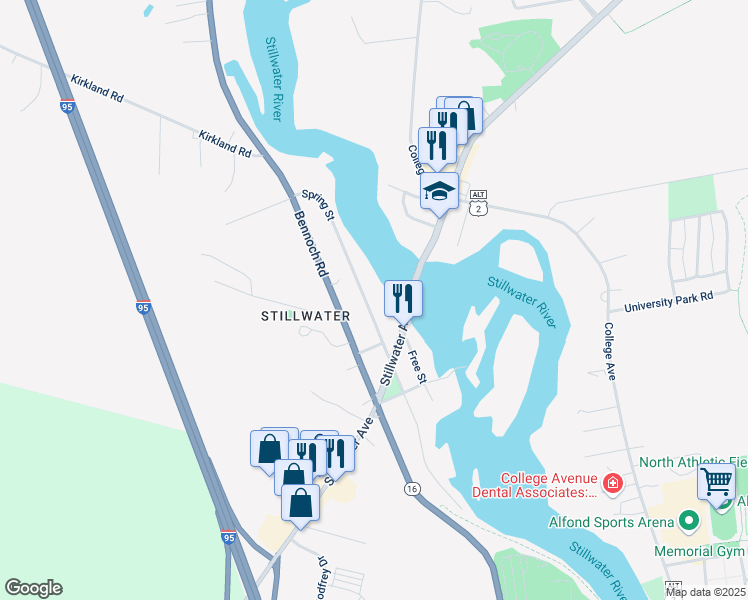 map of restaurants, bars, coffee shops, grocery stores, and more near 39 Spring Street in Old Town
