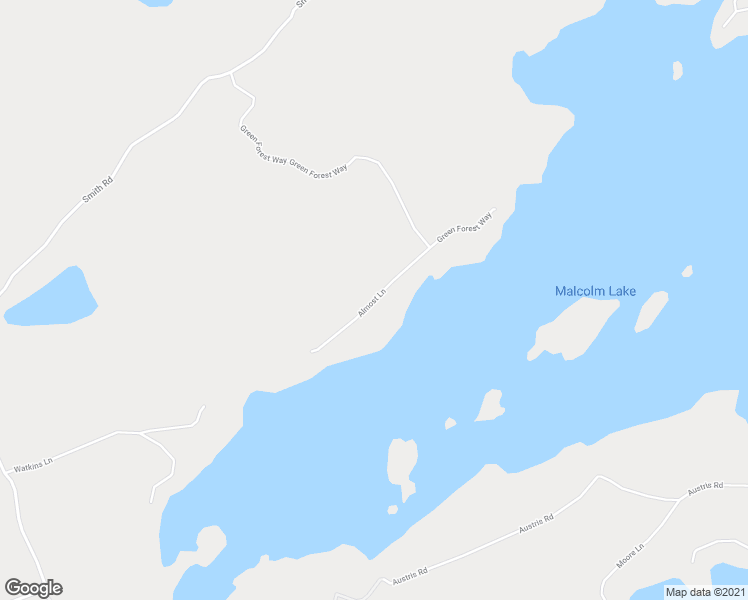 map of restaurants, bars, coffee shops, grocery stores, and more near Almost Lane in Frontenac County