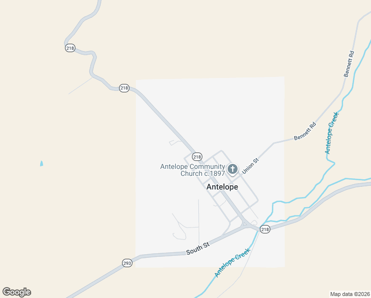 map of restaurants, bars, coffee shops, grocery stores, and more near 45524 Shaniko-Fossil Highway in Antelope